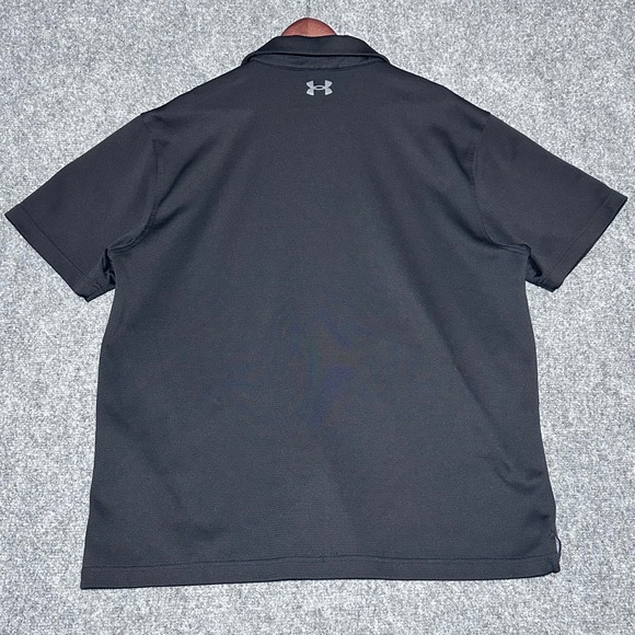 Under Armour Men's Performance Polo Shirt Black Loose Fit XL Logo Golf Tennis - Picture 6 of 6